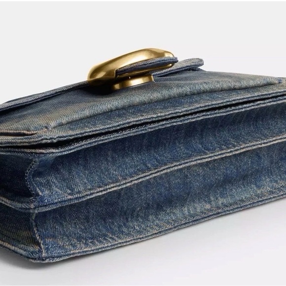 Coach Classic Blue Denim Shoulder Bag - Picture 3 of 5